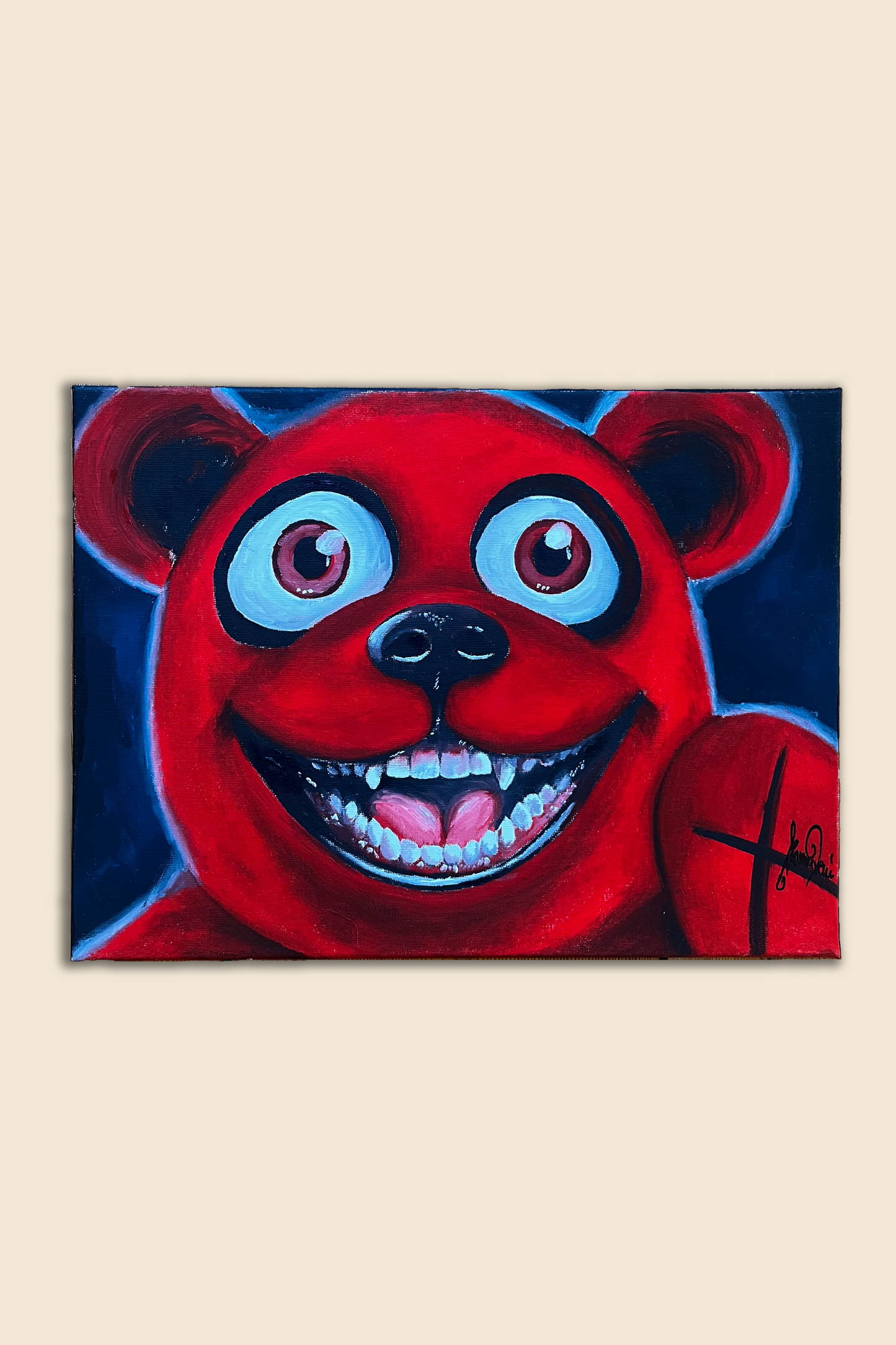 Ölgemälde "creepy bernie" 30x40cm